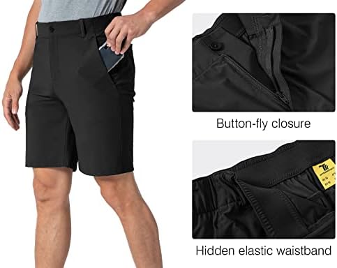 Rdruko muške golf kratke hlače protežu se brzo suho 9 radne ležerne kratke hlače s 5 džepova