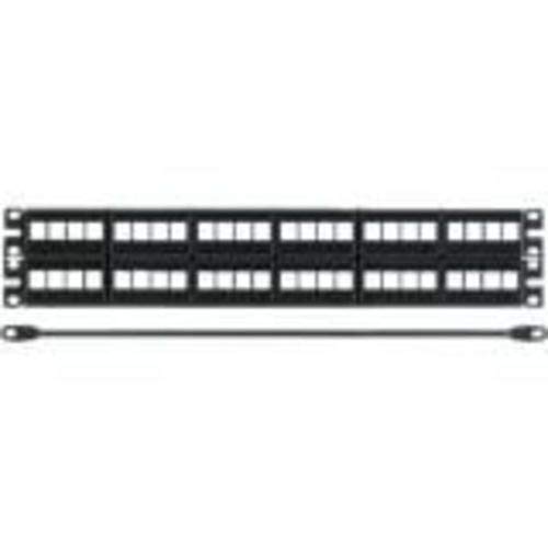 Panduit NetKey Modularna patch ploča - 48 Port - 2U High - Black - 19 Široka - Usklađenost s montiranjem stalak - TAA