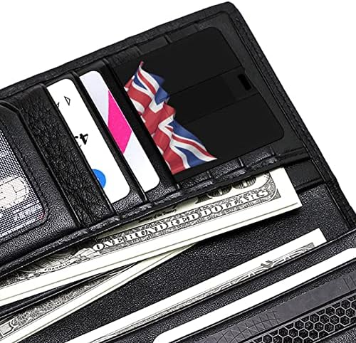 UK Flag Credit Bank Card USB Flash pokreće prijenosni memorijski štap za skladištenje tipki za pohranu 64g