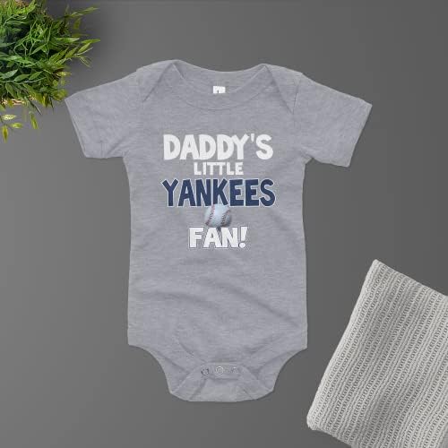 Nanycrafts Baby's Tata's Little Yankees Fan Bodysuit, Baby Yankees obožavatelj