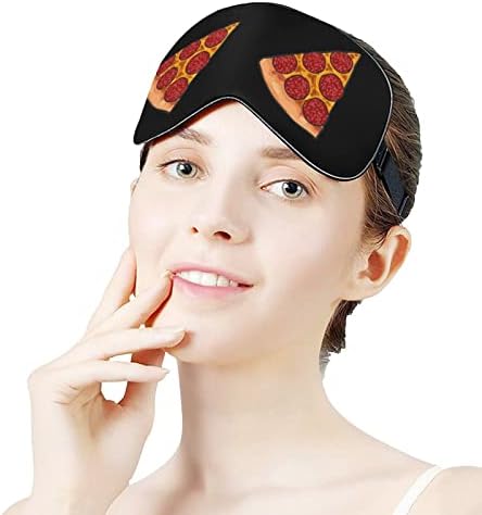 Pepepeperoni pizza maska ​​za oči spavanje povez s očima s podesivim remenom blokira lagano bljesak za putovanja spavanje