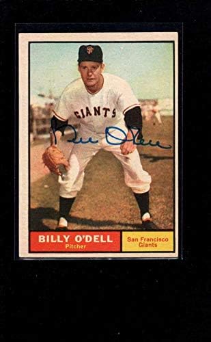 1961. Topps 96 Billy O'Dell Autentični na kartici s autogramom potpis AZ224 - Kartice s baseball pločama