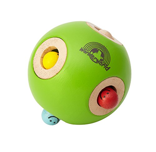 Wonderworld Hide 'n Tražite peek-a-boo kuglu zelenu interaktivnu drvenu dječju igračku-mala za male prste