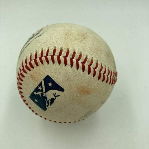 Corey Seager potpisana igra korištena je stvarni treći domaći bejzbol 4-27-13 PSA DNA COA-MLB igra koristila bejzbol