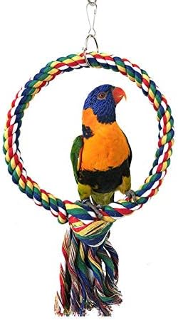 Litewoo ptica swing igračka šarene pamučne konopce za papige budgie papagaj kockatiel cnure finch lovebird