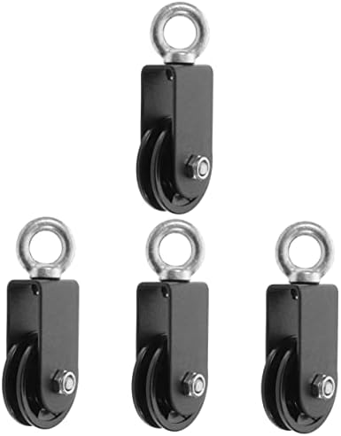 2pcs stalak za remenicu za fitness domaći viseći kotač od crne aluminijske legure