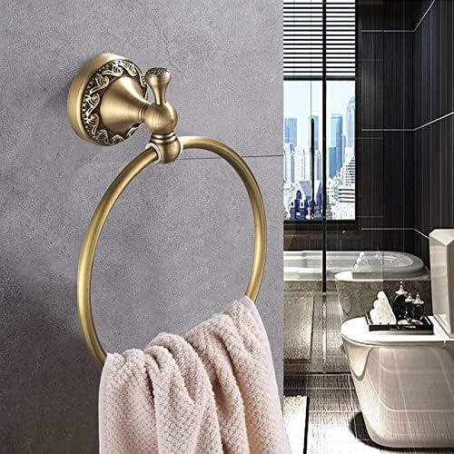 Leiden mesingani prsten za ručnike, starinski retro okrugli držač ručnika, zidni stalak za ručnike u kupaonici, oprema za