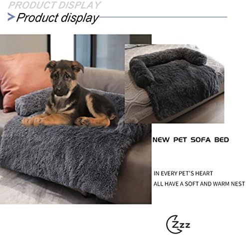 Mekani plišani prostirka za pseće kauč krznene krevete za kućne ljubimce, smirujući pseći krevet s patentnim zatvaračem protiv