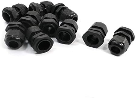 Novi LON0167 10 PCS PG13.5 19 mm navoj Crni vodootporni kabelske žlijezde spojevi 6-12 mm (10 Stücke PG13.5 19 mm Gewinde