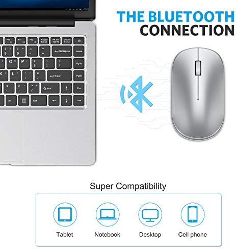 Omoton Bluetooth Mouse za iPad i iPhone, ultra tanki bežični miš kompatibilan s Bluetooth omogućenim računalom, prijenosnim