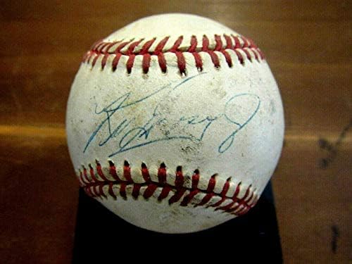 Ken Griffey Jr Mariners Reds Hof Potpisan auto vintage OAL igra korištena bejzbol JSA - MLB Autographed Game koristio je