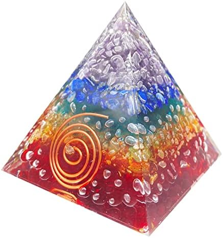 Banbukes Aquamarine orgona Pyramid privjesak, EMF kristalna piramida Pozitivna energija za ozdravljenje i zaštitni kristali