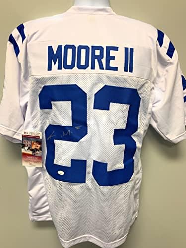 Kenny Moore Indianapolis Colts potpisao je autogram prilagođeni Jersey White JSA svjedočanstvo certificiranim