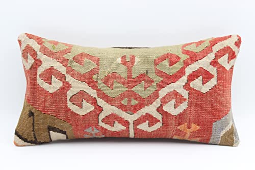 Bacite mini kilim jastuk 8x16 inčni moderni šareni Xsmall jastuk prugasti boho dizajn turskog stolice jastuk maleni trendi