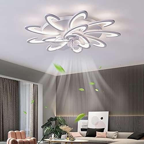 Cutyz stropni ventilatori s svjetiljkama, LED 6 brzinski stropni ventilator s rasvjetom cvijeta Strop Strop Svjetnica zatamnjen
