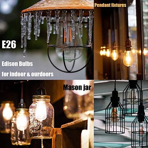 Vintage Edison led žarulja zatamnjena 4 vata 964 antička LED žarulja sa žarnom niti s kavezom za kavez za uređenje doma,