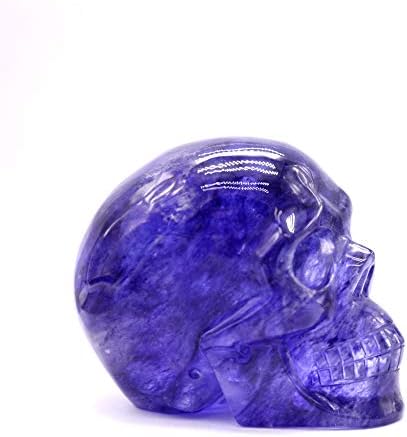 Ručno isklesana plava tapilačka kamena kvarc Kristalna lubanja za Fengshui Dekoracija
