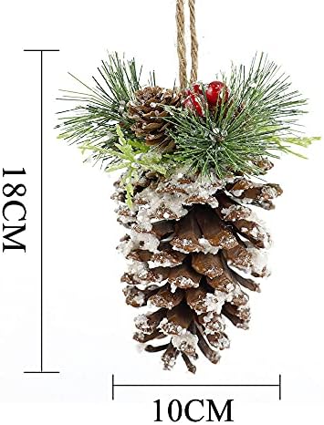 Dekoracija božićnih maslata, veliki božićni pineconi, snijeg 7-inčni božićni dekoracija pinecones, božićni viseći dekoracija