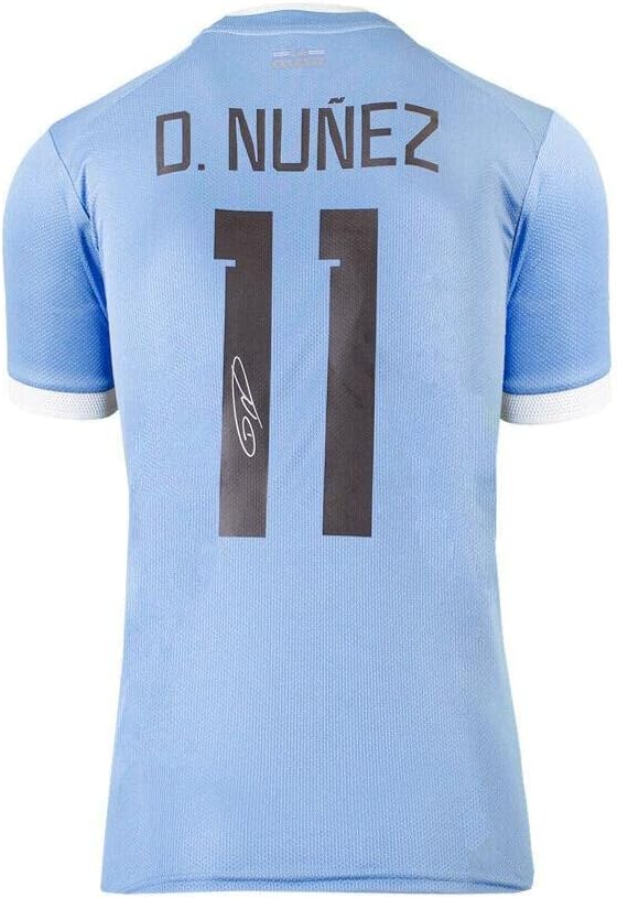 Darwin Nunez potpisao košulju urugvaja - 2022-23, dom, broj 11 Autogram - Autografirani nogometni dresovi