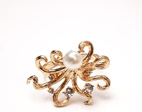Quul 12 komada svadbena salveta kopča dijamant hobotni salveti prsten hotel model dekorativne usta tkanine prsten