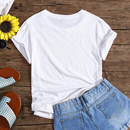 Ženska Moda suncokret grafičke majice majice s printom srca majica kratkih rukava odjeća za djevojčice fakultetska majica