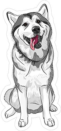 Dog Sibir Husky 7x3,2 inča Čovjekov najbolji prijatelj štene Animal America Sjedinjene Države Murica Color Naljepnica državna