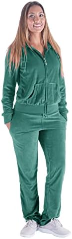 Velor Sweatsuits za žene casual zip up jakne s kapuljačom i duge hlače 2 komada odjeće