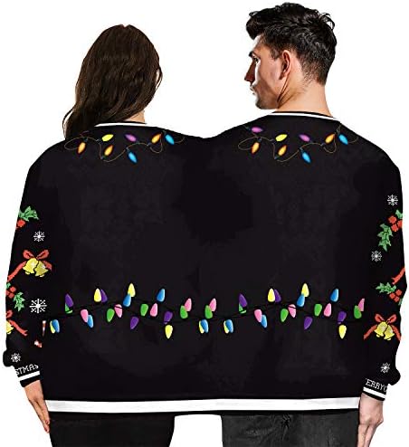 Gracin muški i ženska dvije osobe Ugly Božićni džemper- 3d tiskani par