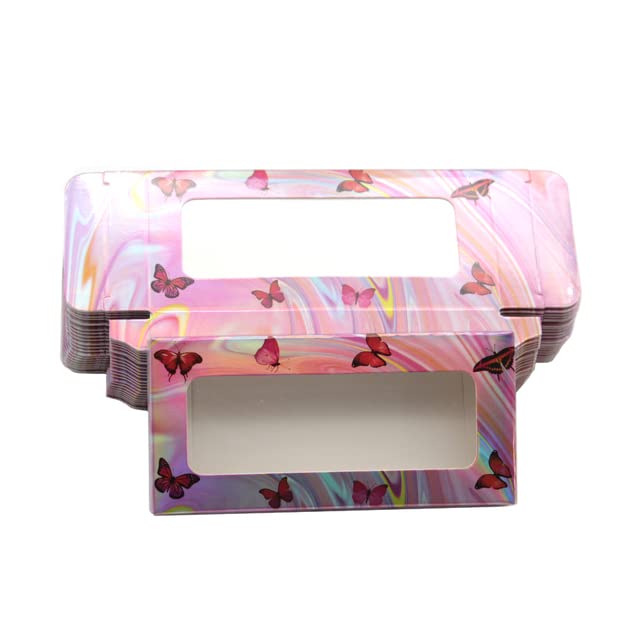 Pakiranje Kutija za trepavice u stilu leptira Mramor prazne trepavice crno-ružičaste boje u obliku srca, samo kutije od 501,