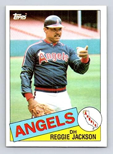 1985. Topps Baseball 200 Reggie Jackson California Angels Službeni MLB trgovačka kartica u blizini Mint ili boljeg stanja