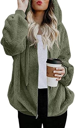 Fuzzy Fleece nadmašuje žensku zimsku jaknu Slim Fashion Cardigan topli trendi kaputa jakna jakna s džepom