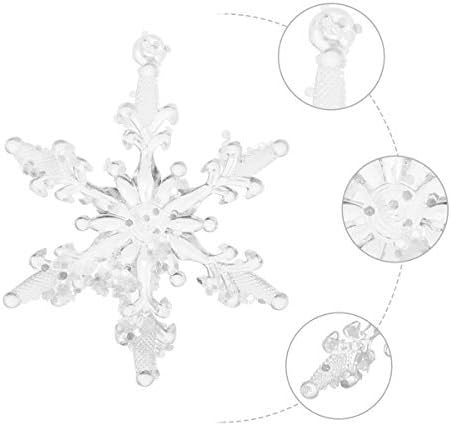 Pospavanje akrilne snježne pahuljice privjesak prozirno viseći privjesak božićni dekor 18pcs