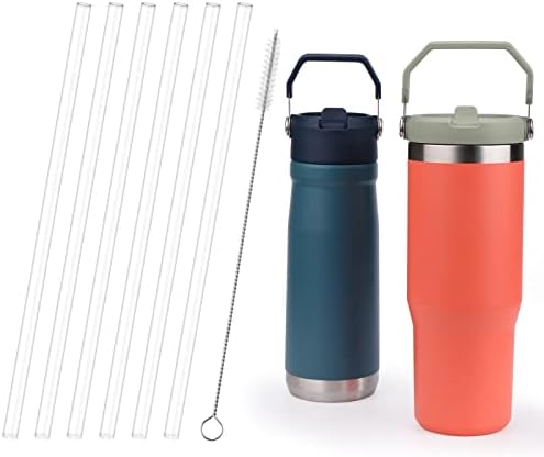 Zamjenjive slamke za čašu od 6 pakiranja plastičnih slamki za višekratnu upotrebu kompatibilnih s čašom od nehrđajućeg čelika