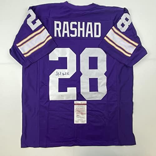 Autografirani/potpisani Ahmad Rashad Minnesota Purple Football Jersey JSA CoA