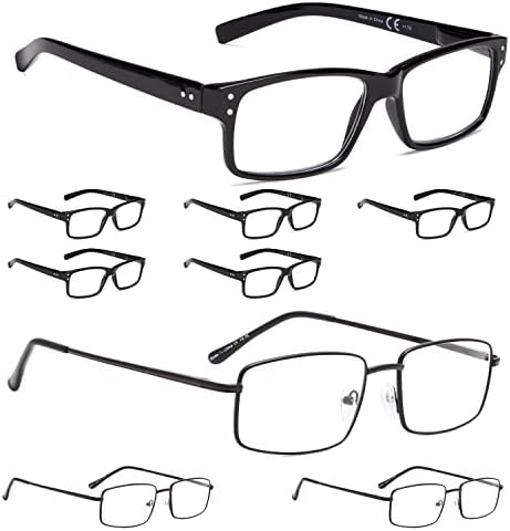 Lur 6 pakira klasične naočale za čitanje + 3 pakiranja metalnih naočala za čitanje