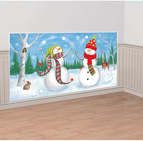 Whimsical Snowman plastični scenski setter | Božićni ukras