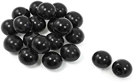 Novi LON0167 20 x 32 mm dia 8 mm navoj Crni plastični kuglični gumbi za stroj (20 x 32 mm durchmesser 8 mm gewinde schwarze
