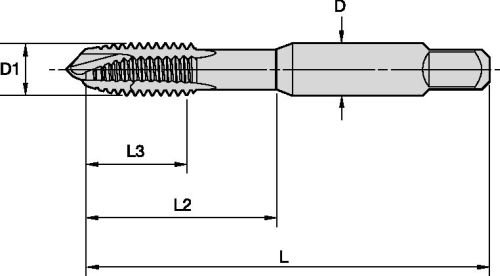 WIDIA GTD VTSPO5541 VARITAP VTSPO55 Višenamjenski dodir, utikač, desna ručna rezanja, 3 flaute, M22 x 1,5, HSS-E, Oksid premaz