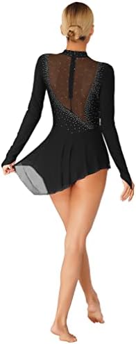 Ogromna ženska lirska plesna kostim mreža dugih rukava Slična haljina za klizanje bez baleta baleta leotard