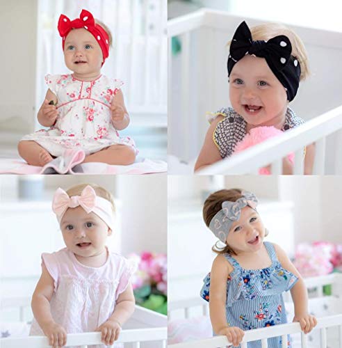Trake za glavu za djevojčice-ručno izrađene pamučne trake za bebe i malu djecu s mašnama, Dodaci za kosu za bebe