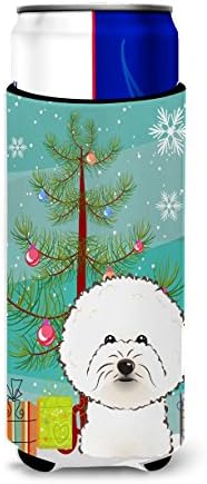 Caroline's blaga bb1589muk božićno drvce i bichon frize ultra zagrljaj za tanke limenke, može hladni zagrljaj zagrljaja zagrljaj
