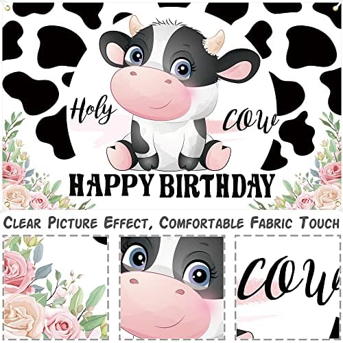 Ukras za rođendansku zabavu za krave ukrasi za pozadinu svete krave Pribor za rođendansku zabavu za krave tematski ukrasi