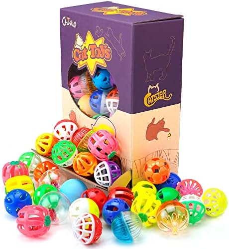 ; 48 pakiranja plastičnih loptica za igračke za bučne mačke sa zvonom igračka za potjeru mačića 8 vrsta različitih boja i