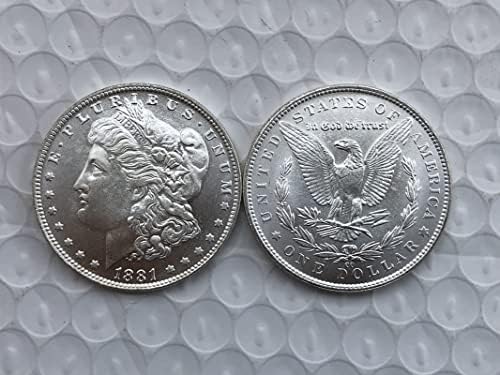 1881C Edition American Morgan Coin Silver Dollar Mesing Silver-Usver Antique Hendicraft inozemni komemorativni kovanice