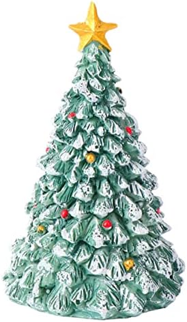 Vicasky 3pcs božićno drvce ukrasi para mesa de xmas smola ukras smrznute xmas drveće figurice mini xmas stablo s zvijezdama