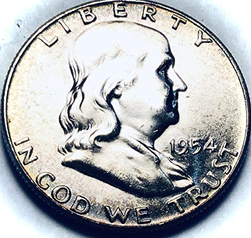 1954. P Franklin Silver Pola dolara prodavač Mint State