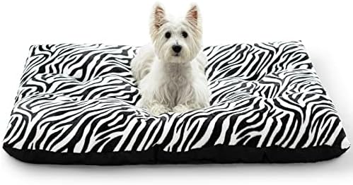 Patas lague meki pas sanduk za krevet za velike pse, flanel fleece zebre tisak psa kućnog ljubimca mačka uzgajivača s anti-klizanjem