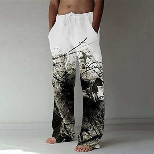 Elastične hlače za muškarce hlače muške modno povremeni tiskani džep u obliku hlača velike veličine hlače odjeća