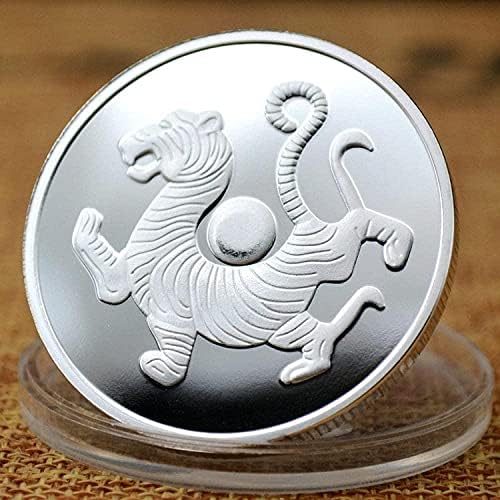 Ada Cryptocurrency s omiljenom kovanom prigodnom kovanom srebra s četvero drevnih zvijeri Bijeli tiger Lucky Coin