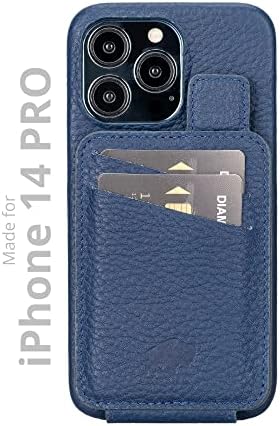 Torbica BLACKBROOK za iPhone 14 Pro s držačem za kartice - torbica-novčanik za iPhone Pro 14 od prave kože Edmonds, zaštitna